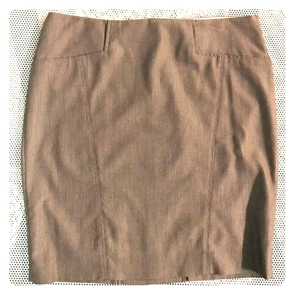Taupe pencil skirt